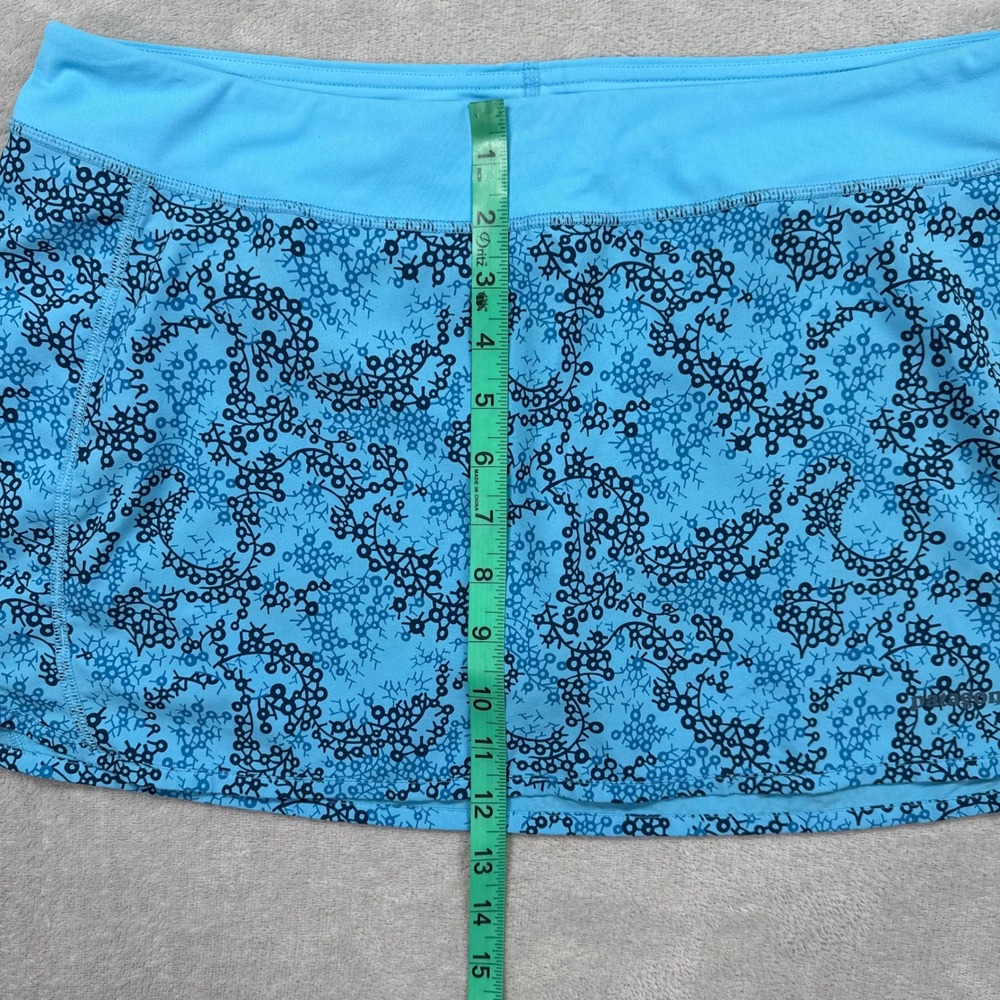 Patagonia Skort Women Large Blue Floral Activewear Running Hiking Outdoor Summer - Picture 8 of 10